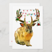 Invitation de Jackalope décorée pour Noël (Devant / Derrière)