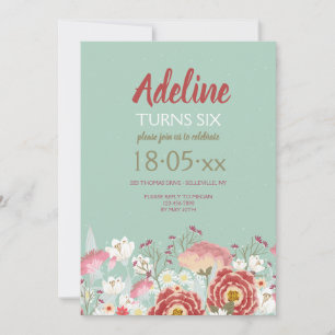 Invitation de jardin de ressort