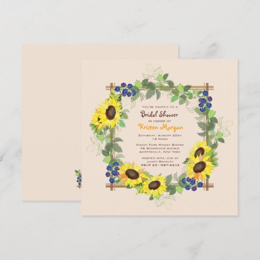 Invitation de jardin d'été (Devant / Derrière)