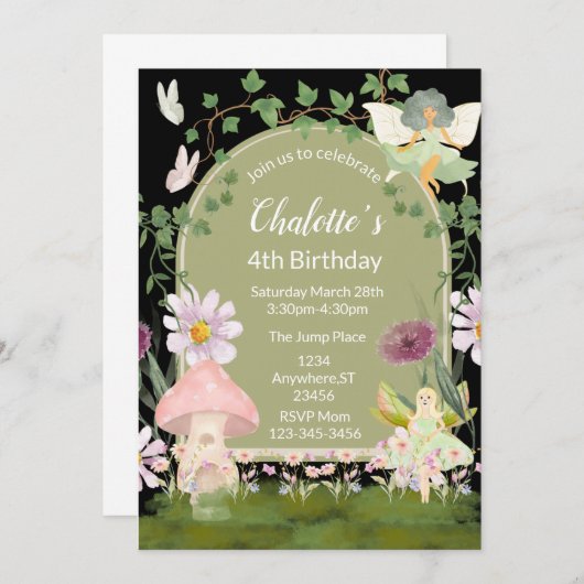 Invitation de jardin enchantée (Devant / Derrière)