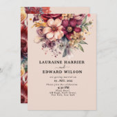 Invitation de jardin floral vert eucalyptus verdur (Devant / Derrière)