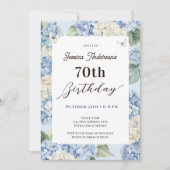 Invitation de jardin pour un 70e anniversaire avec (Devant)
