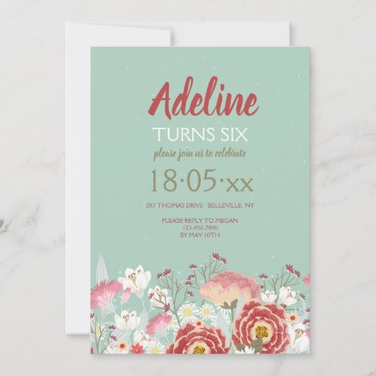 Invitation de Jardin Printanier (Devant)