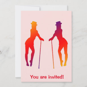 Invitation de jazz des filles rouges