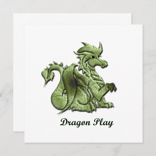 Invitation de jeu de dragon (Devant / Derrière)