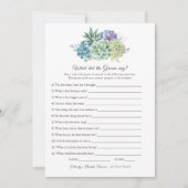 Invitation de jeu de Fête des mariées réussie (Devant)