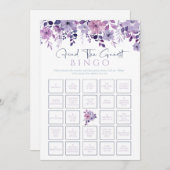 Invitation de jeu de Fêtes des mariées florales (Devant / Derrière)