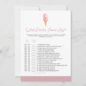 Invitation de jeu de mariage rétro CLARA Que a dit (Devant)