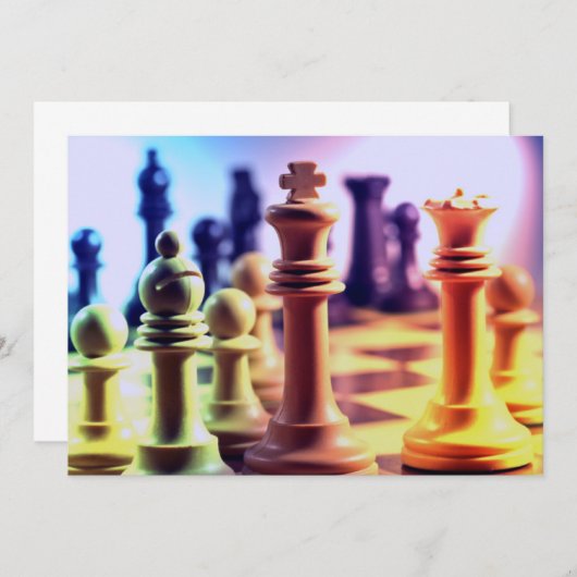 Invitation de jeu d'échecs (Devant / Derrière)