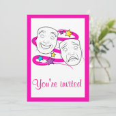 Invitation de jeu d'école avec des masques de (Debout devant)