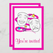 Invitation de jeu d'école avec des masques de (Devant / Derrière)