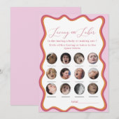 Invitation de jeu élégante aquarelle Amour ou Trav (Devant / Derrière)