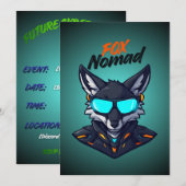 Invitation de jeu Fox Nomad Cyberpunk Mecha (Devant / Derrière)