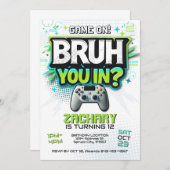 Invitation de jeu vidéo (Devant / Derrière)