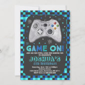 Invitation de jeux Anniversaire Jeu vidéo Annivers (Devant)