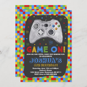 Invitation de jeux Anniversaire Jeu vidéo Annivers