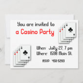 Invitation de jeux de casino (Dos)