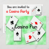Invitation de jeux de casino (Devant / Derrière)