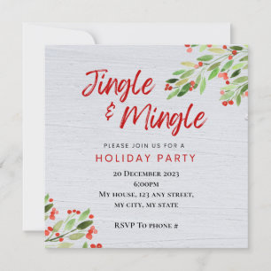 Invitation de Jingle & Mingle Holiday Party