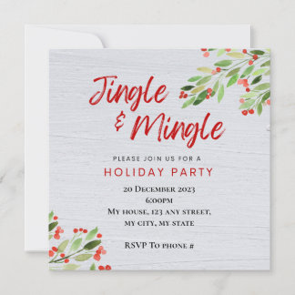 Invitation de Jingle & Mingle Holiday Party