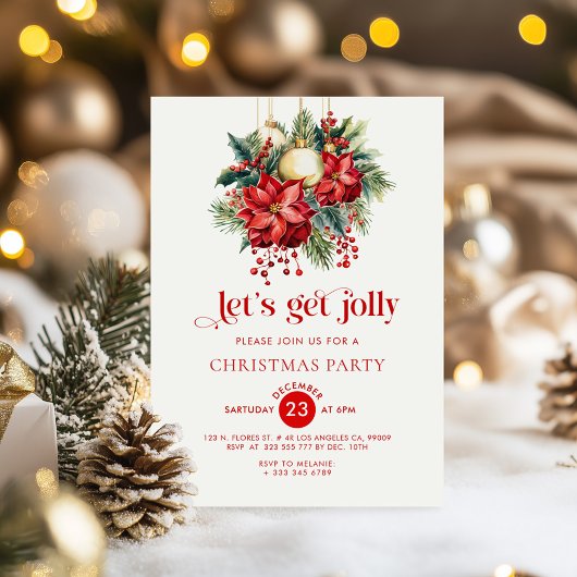 Invitation de Jolly Christmas Party