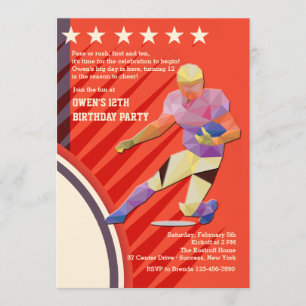 Invitation de joueur de football d'étoile