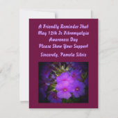 Invitation de jour de conscience de fibromyalgie (Devant)