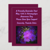 Invitation de jour de conscience de fibromyalgie (Devant / Derrière)