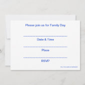 Invitation de jour de famille avec la famille (Dos)