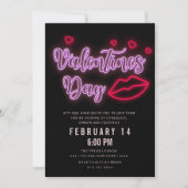 Invitation de jour de la Saint-Valentin aux lèvres (Devant)