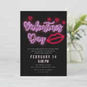Invitation de jour de la Saint-Valentin aux lèvres (Debout devant)