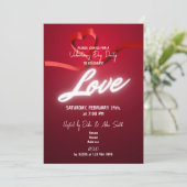 Invitation de jour de la Saint-Valentin d'amour de (Debout devant)