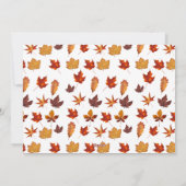 Invitation de Jour de l'Action de grâce Citrouille (Dos)