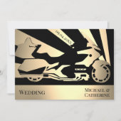 Invitation de jour de mariage sur le thème de la m (Devant)