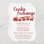 Invitation de jour férié de change de biscuits en  (Devant / Derrière)