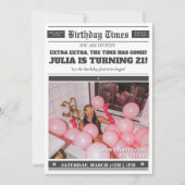 Invitation de journal d'anniversaire Invitation 21 (Devant)