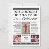 Invitation de journal d'anniversaire Invitation 21 (Dos)