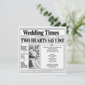 Invitation de journal de mariage (Debout devant)