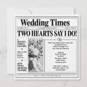 Invitation de journal de mariage (Devant)