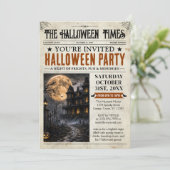 Invitation de journal d'Halloween, Fête d'Hallowee (Debout devant)
