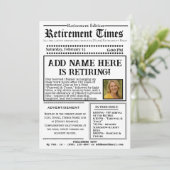 Invitation de journal « Retirement Times » vintage (Debout devant)