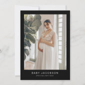 Invitation de JOVI Edgy Modern Black Baby shower (Dos)