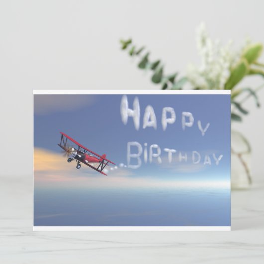 Invitation de joyeux anniversaire de Skywriter (Debout devant)