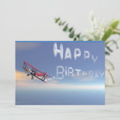 Invitation de joyeux anniversaire de Skywriter (Debout devant)