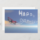Invitation de joyeux anniversaire de Skywriter (Devant / Derrière)