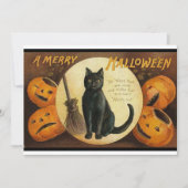 Invitation de Joyeux Halloween Vintage (Devant)