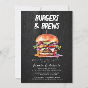 Invitation de jus et de hamburgers