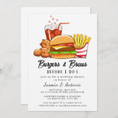 Invitation de jus et de hamburgers (Devant / Derrière)