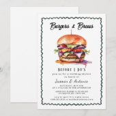 Invitation de jus et de hamburgers (Devant / Derrière)