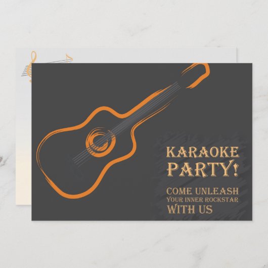 Invitation de karaoke (Devant / Derrière)